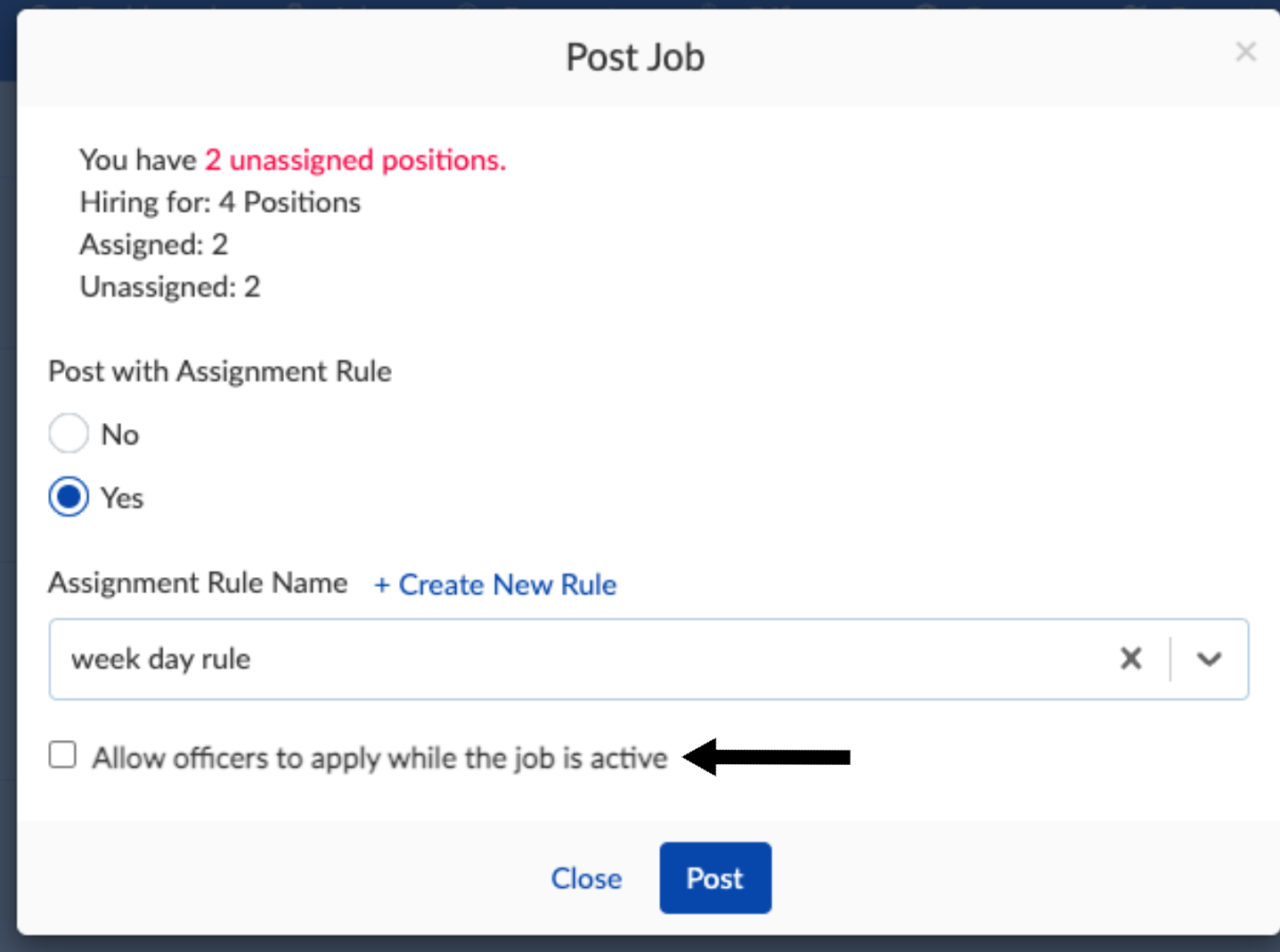 Keep Active Jobs Open